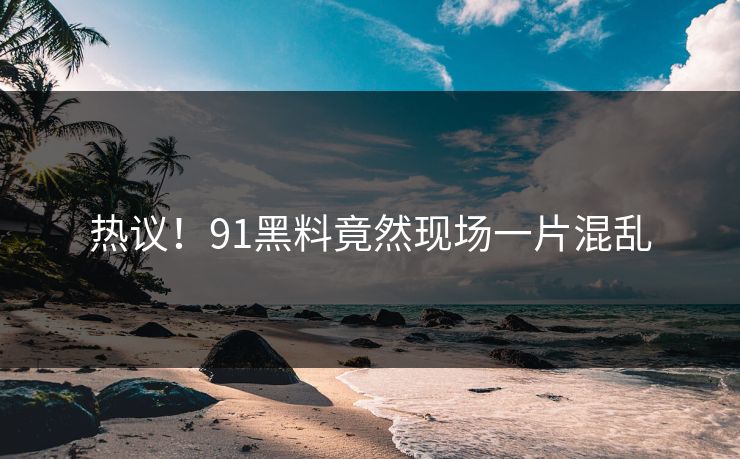 热议！91黑料竟然现场一片混乱