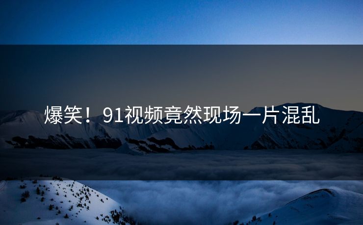 爆笑！91视频竟然现场一片混乱