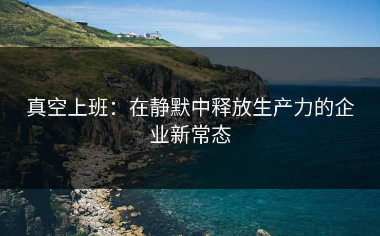 真空上班：在静默中释放生产力的企业新常态