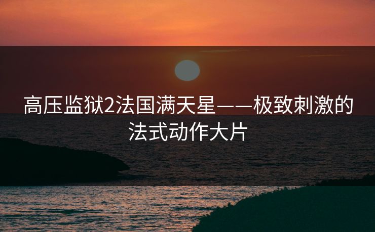 高压监狱2法国满天星——极致刺激的法式动作大片